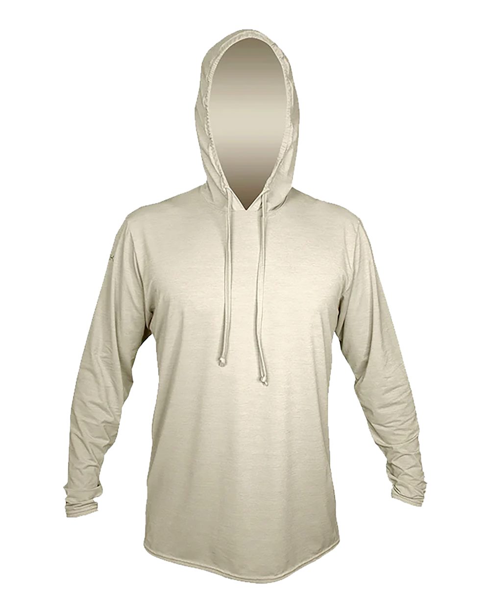ANETIK MVLPRH8 Men's Low Pro Tech Hooded Long Sleeve T-Shirt in Stone Heathered