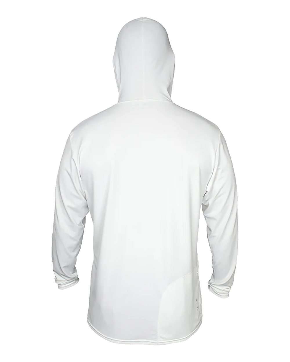 ANETIK MVLPRH8 Men's Low Pro Tech Hooded Long Sleeve T-Shirt in White Heathered, back