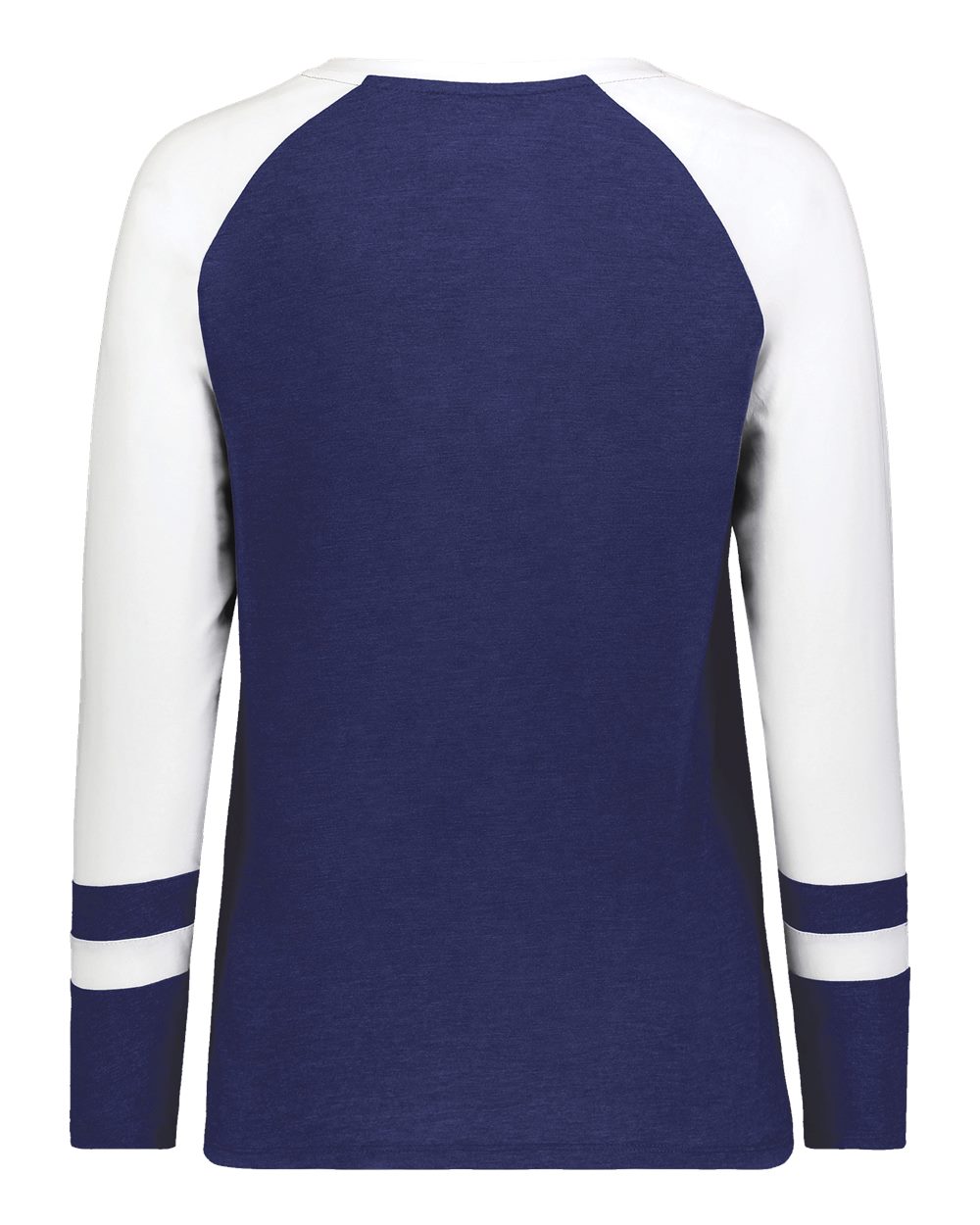 Augusta Sportswear 2917 Women's Triblend Fanatic 2.0 Long Sleeve T-Shirt in Navy/ White, back
