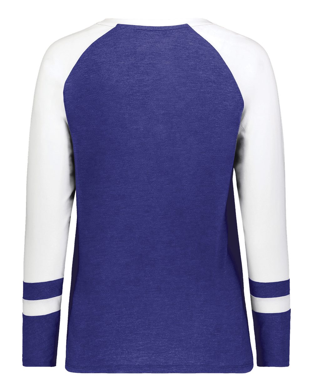 Augusta Sportswear 2917 Women's Triblend Fanatic 2.0 Long Sleeve T-Shirt in Purple/ White, back
