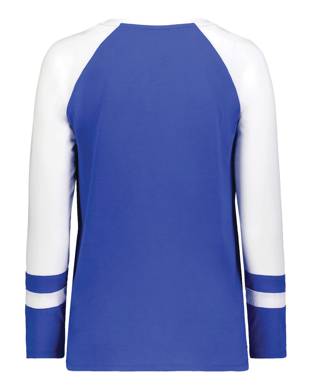 Augusta Sportswear 2917 Women's Triblend Fanatic 2.0 Long Sleeve T-Shirt in Royal/ White, back