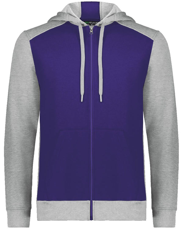 Augusta Sportswear 6899 Unisex Eco Revive™ Three-Season Triblend Fleece Full-Zip Hooded Sweatshirt