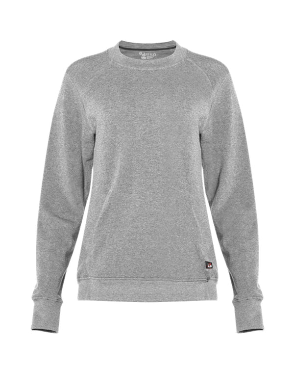 Badger 1041 Women's FitFlex French Terry Crewneck Sweatshirt