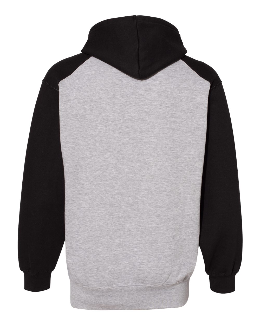 Badger 1249 Unisex Sport Athletic Fleece Hooded Sweatshirt in Oxford/ Black, back
