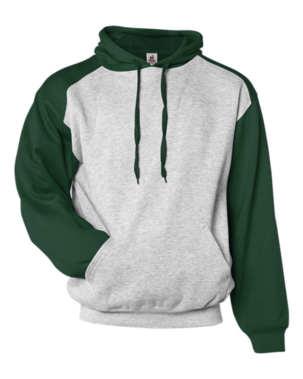 Badger 1249 Unisex Sport Athletic Fleece Hooded Sweatshirt in Oxford/ Forest