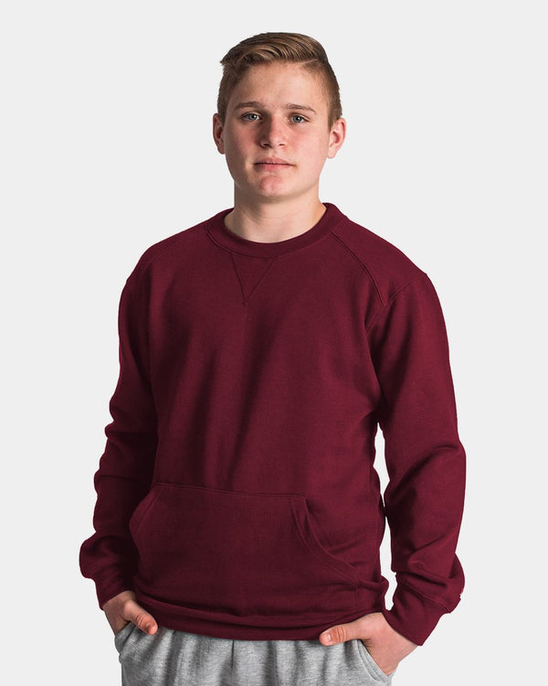 Badger 1252 Unisex Pocket Crewneck Sweatshirt
