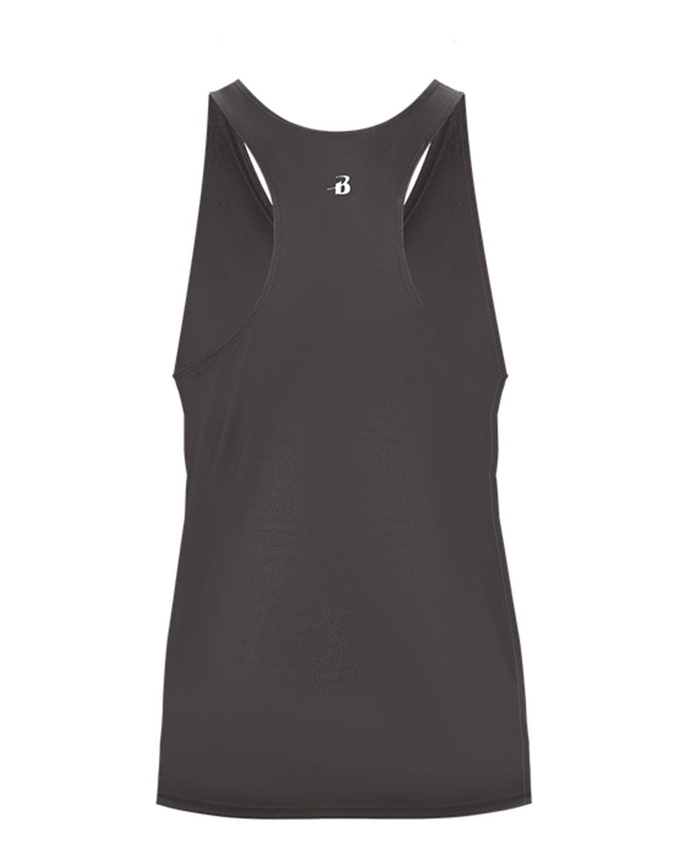 Badger 2166 Girls’ B-Core Racerback Tank Top in Graphite, back
