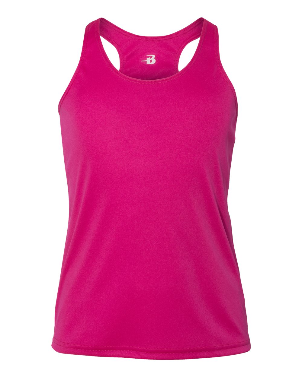 Badger 2166 Girls’ B-Core Racerback Tank Top in Hot Pink