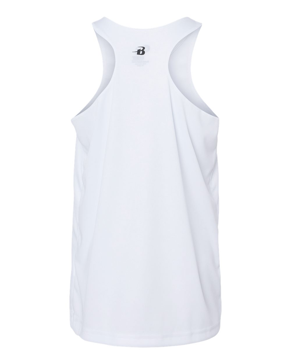 Badger 2166 Girls’ B-Core Racerback Tank Top in White, back