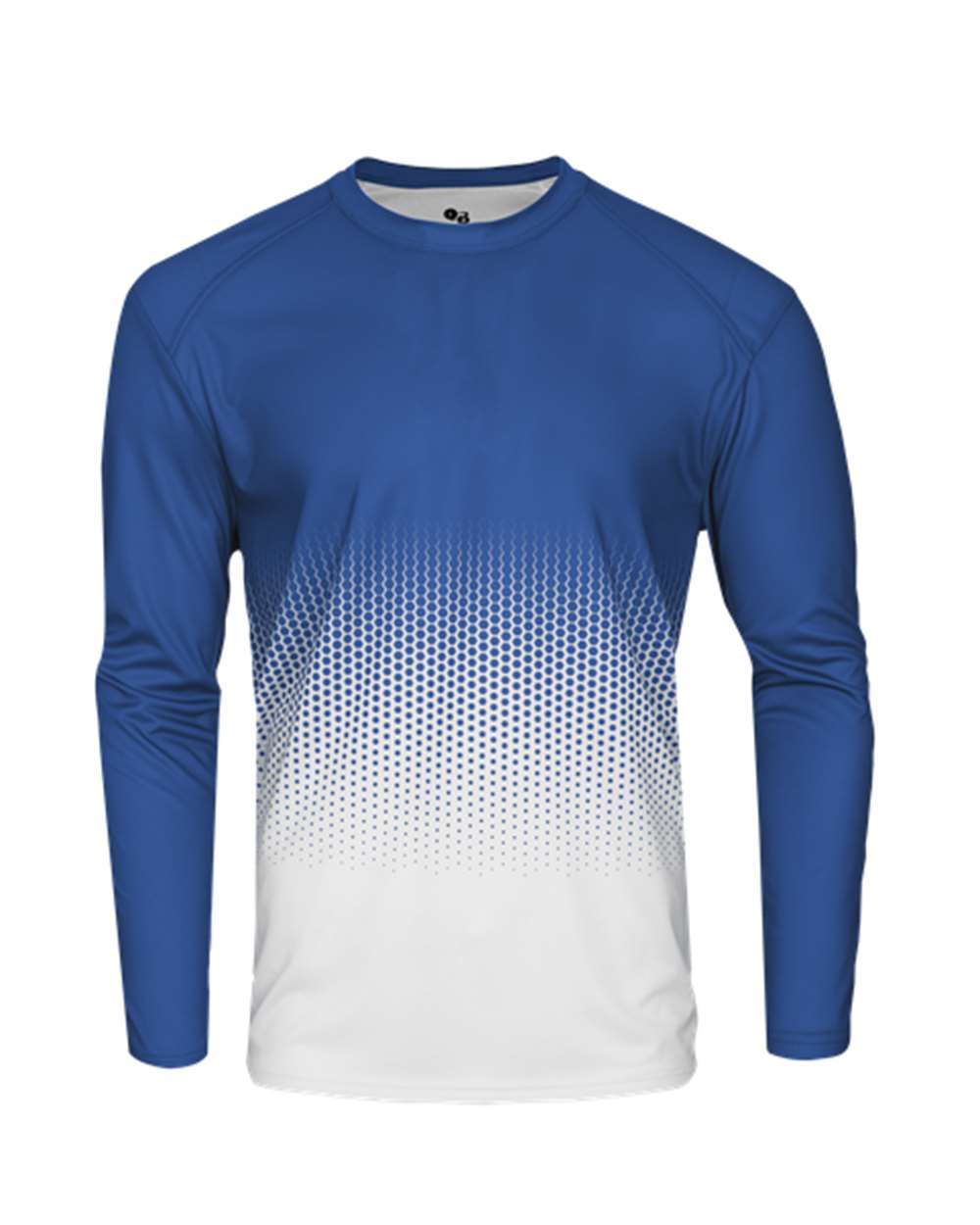 Badger 2224 Youth Hex 2.0 Long Sleeve T-Shirt in Royal