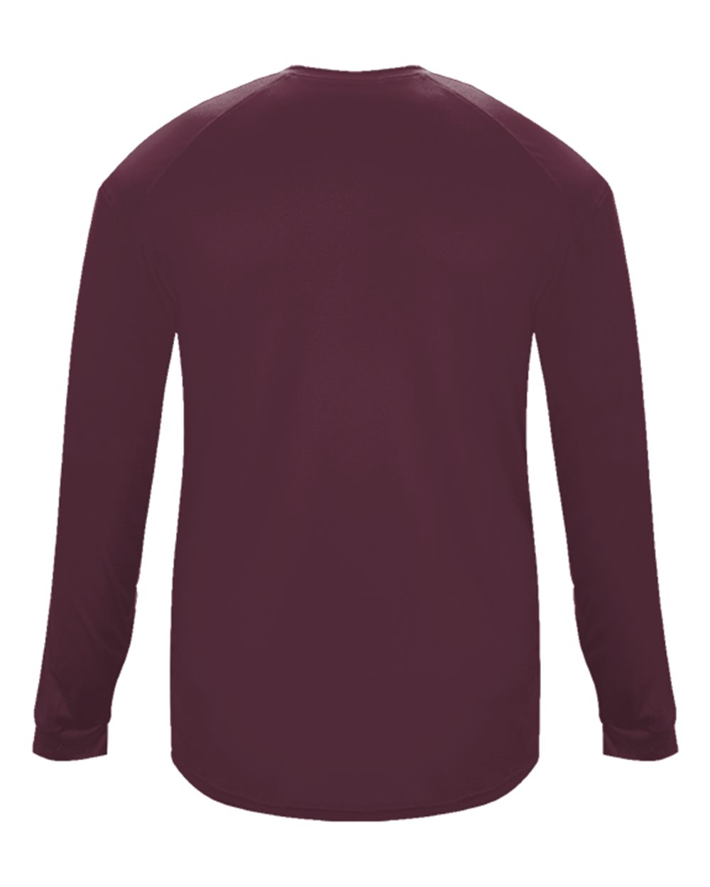 Badger 4004 Men's Ultimate SoftLock™ Long Sleeve T-Shirt in Maroon, back