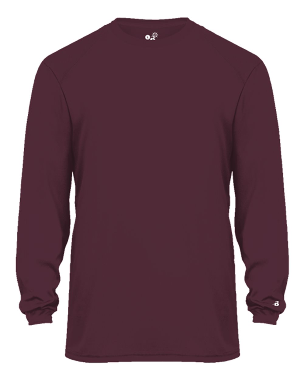 Badger 4004 Men's Ultimate SoftLock™ Long Sleeve T-Shirt in Maroon