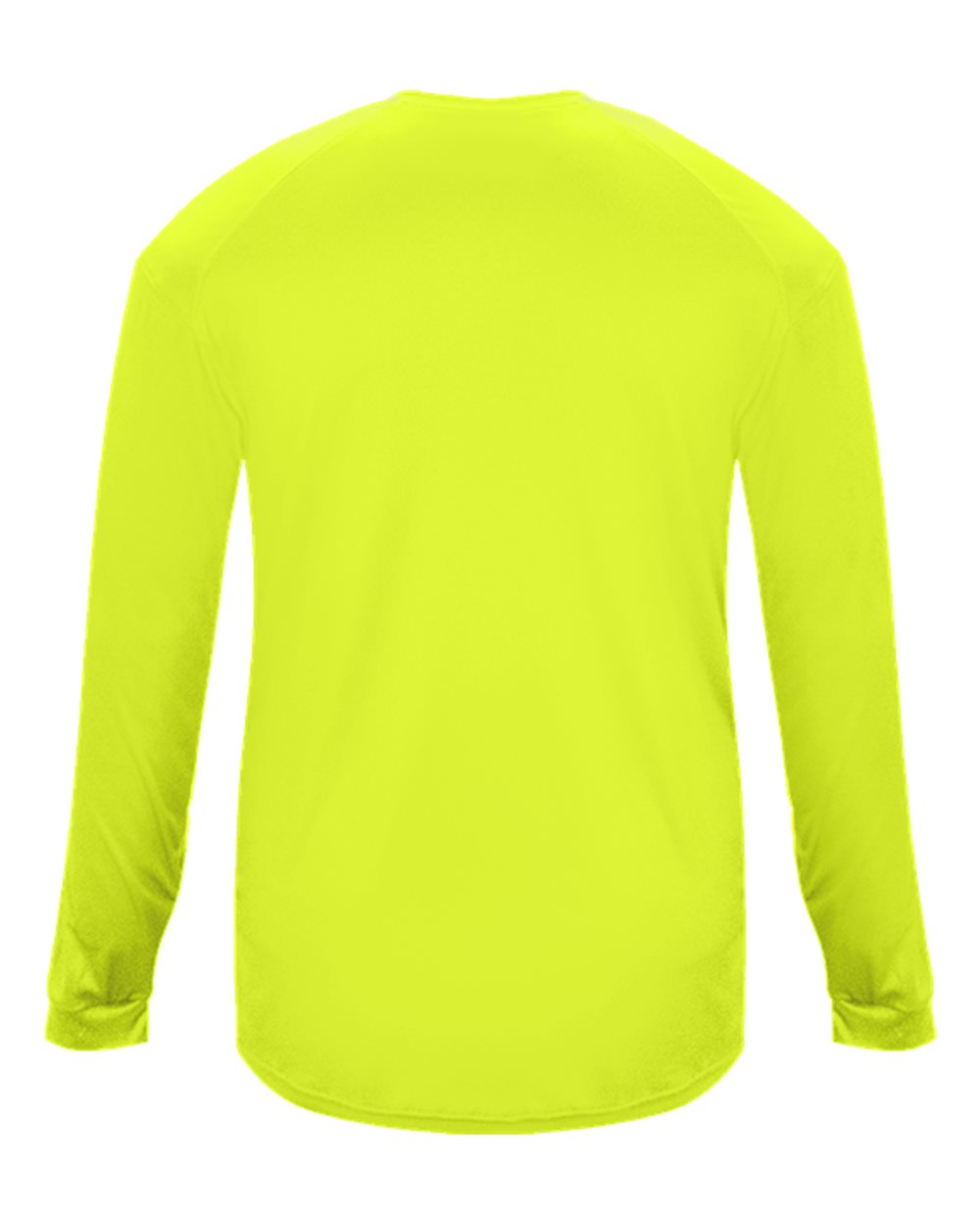 Badger 4004 Men's Ultimate SoftLock™ Long Sleeve T-Shirt in Safety Yellow, back