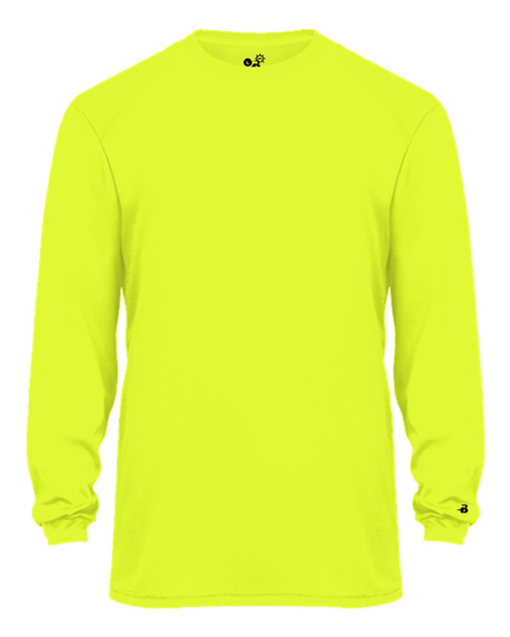 Badger 4004 Men's Ultimate SoftLock™ Long Sleeve T-Shirt in Safety Yellow