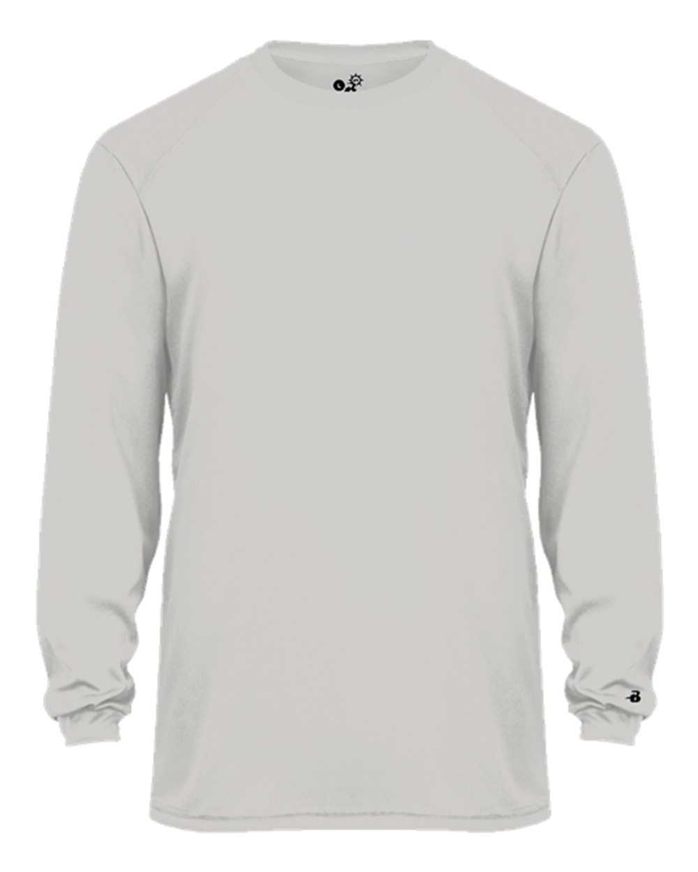 Badger 4004 Men's Ultimate SoftLock™ Long Sleeve T-Shirt in Silver