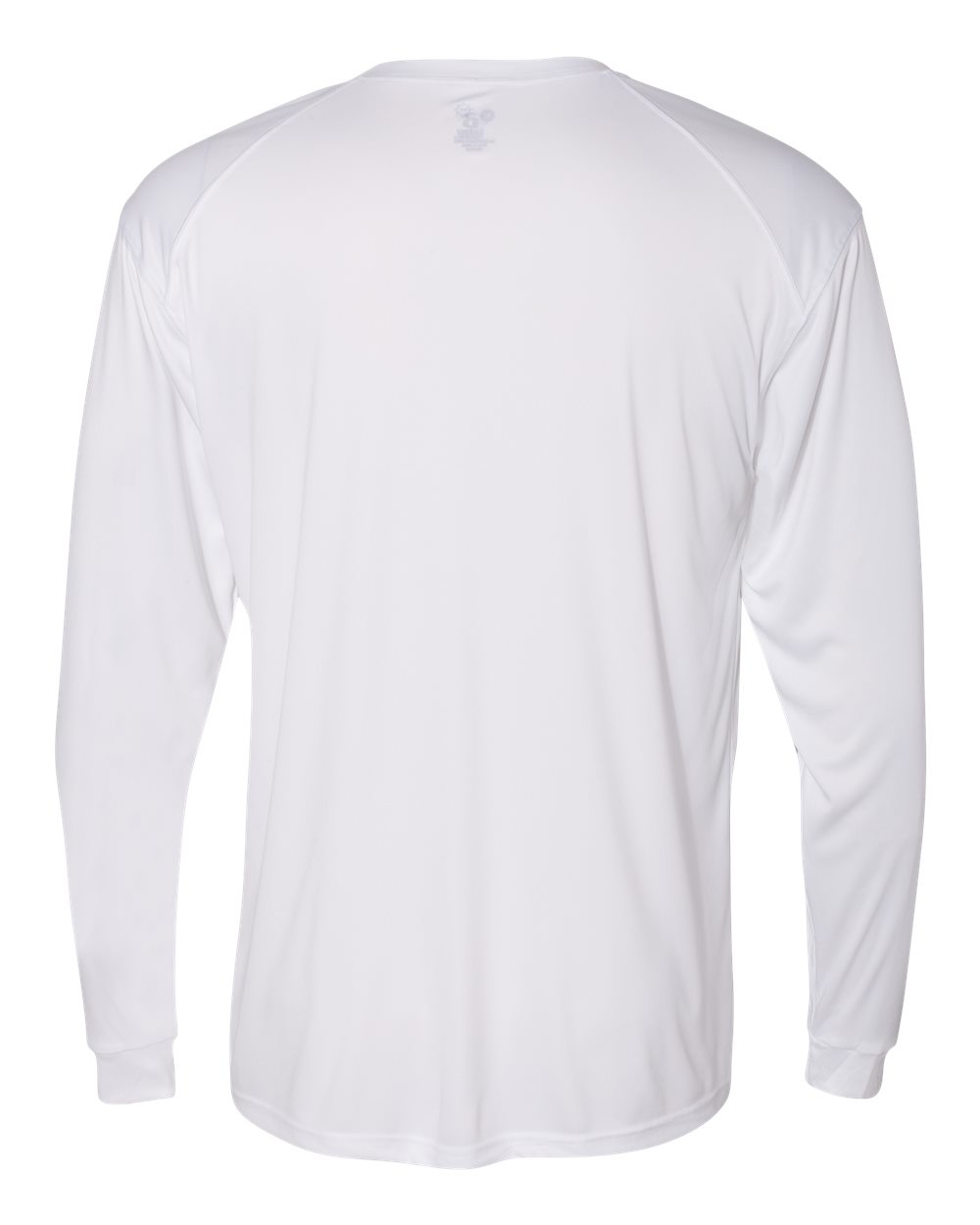 Badger 4004 Men's Ultimate SoftLock™ Long Sleeve T-Shirt in White, back