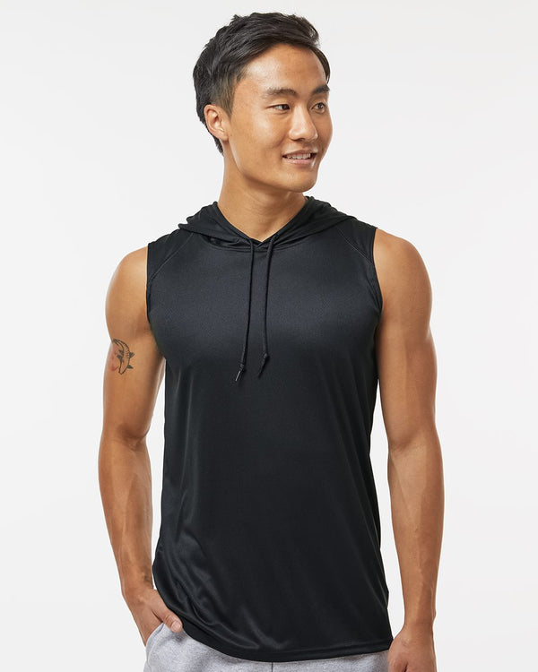 Badger 4108 Men's B-Core Hooded Sleeveless T-Shirt