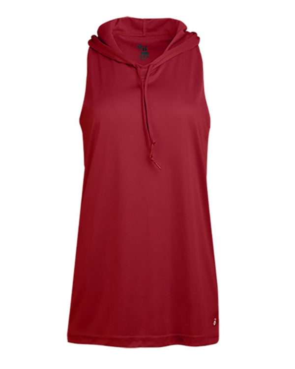 Badger 4111 Women's B-Core Racerback Hooded Tank Top