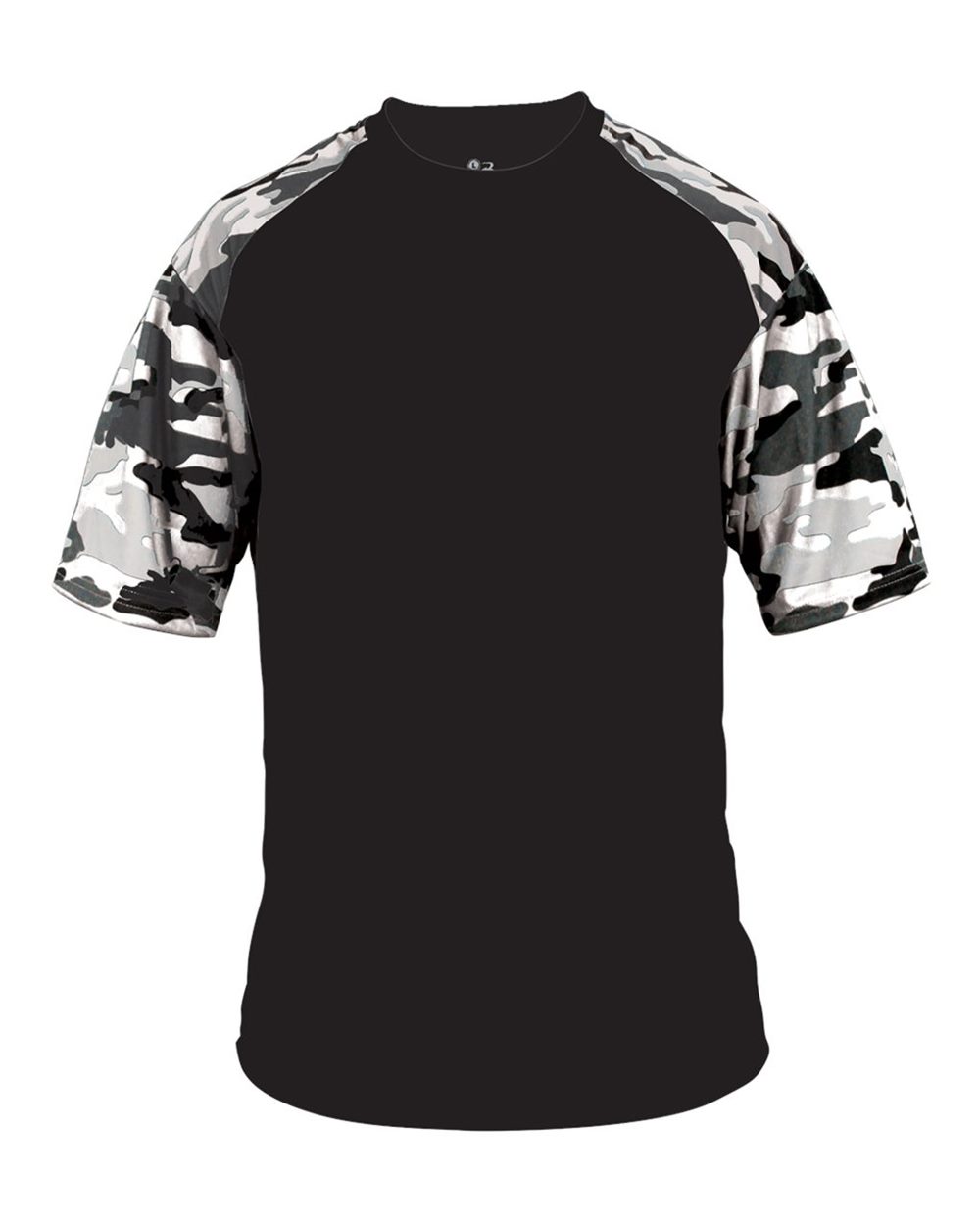 Badger 4141 Men's Camo Sport T-Shirt in Black/ White Camo