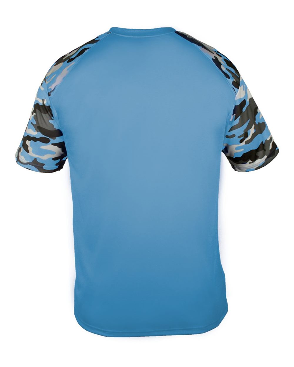 Badger 4141 Men's Camo Sport T-Shirt in Columbia Blue/ Columbia Blue Camo, back