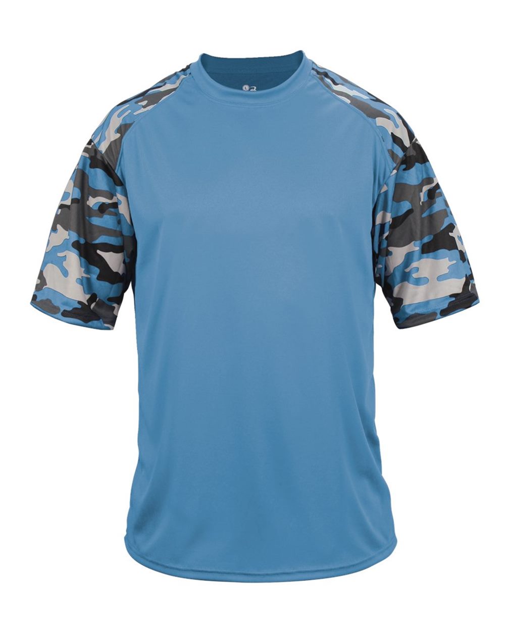 Badger 4141 Men's Camo Sport T-Shirt in Columbia Blue/ Columbia Blue Camo