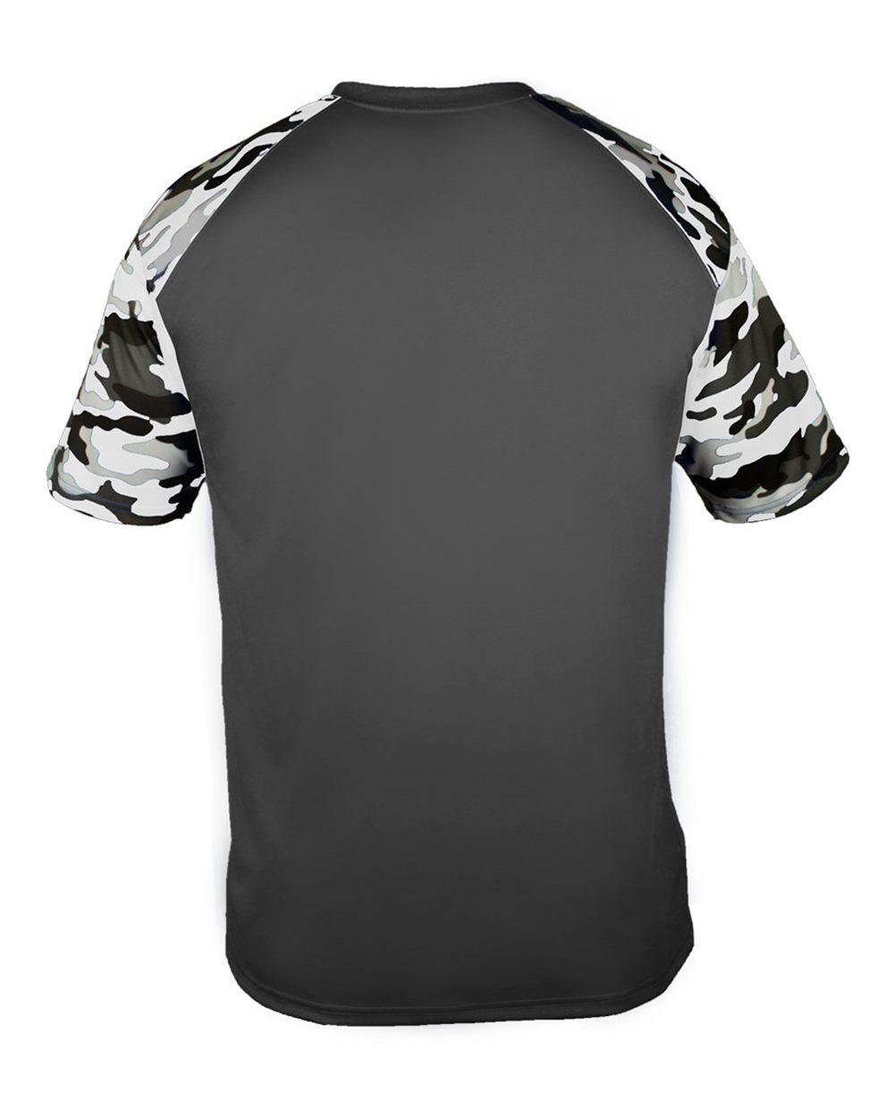 Badger 4141 Men's Camo Sport T-Shirt in Graphite/ White Camo, back