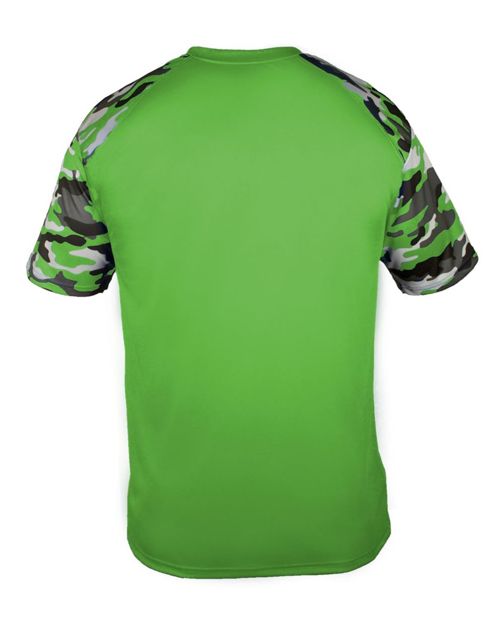 Badger 4141 Men's Camo Sport T-Shirt in Lime/ Lime Camo, back