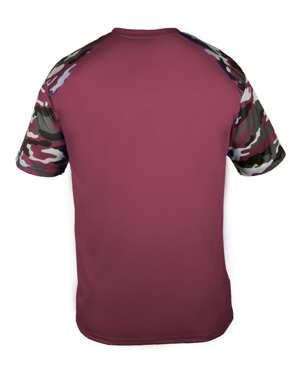 Badger 4141 Men's Camo Sport T-Shirt in Maroon/ Maroon Camo, back