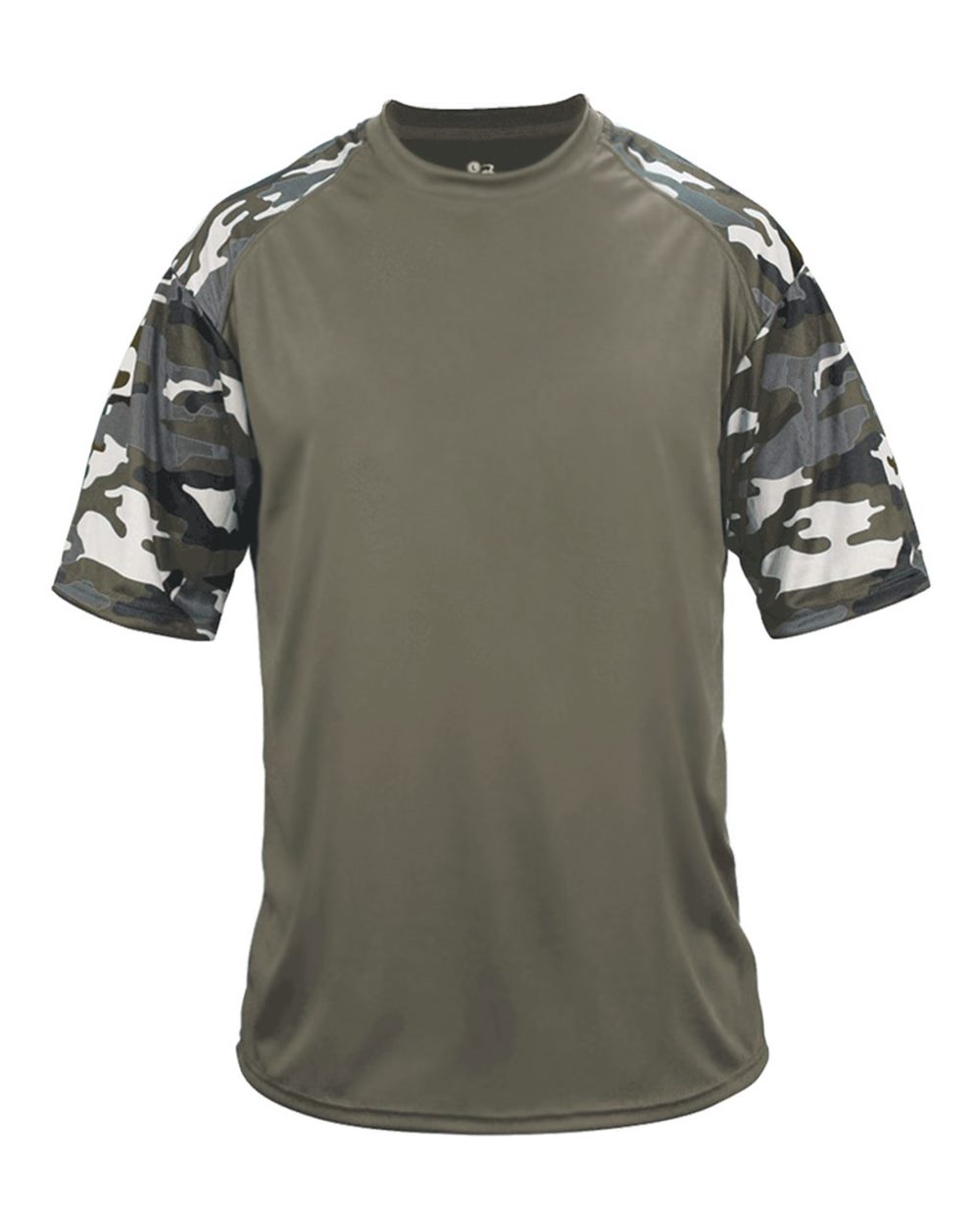 Badger 4141 Men's Camo Sport T-Shirt in OD Green/ OD Green Camo