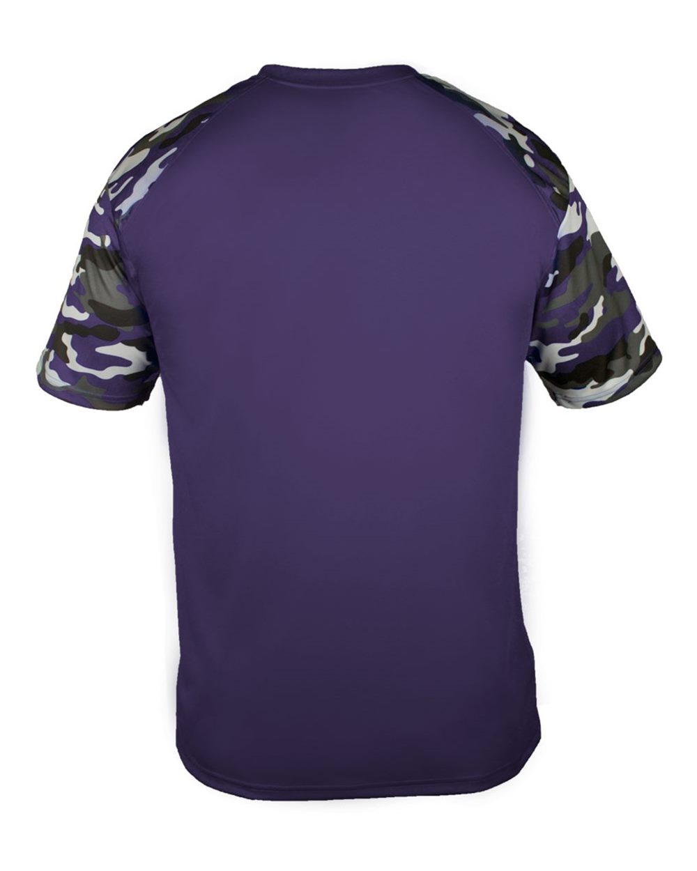 Badger 4141 Men's Camo Sport T-Shirt in Purple/ Purple Camo, back