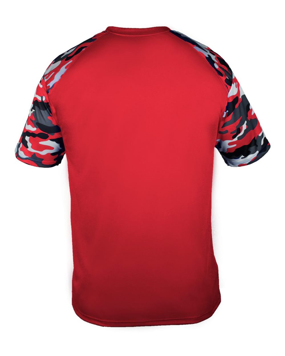 Badger 4141 Men's Camo Sport T-Shirt in Red/ Red Camo, back