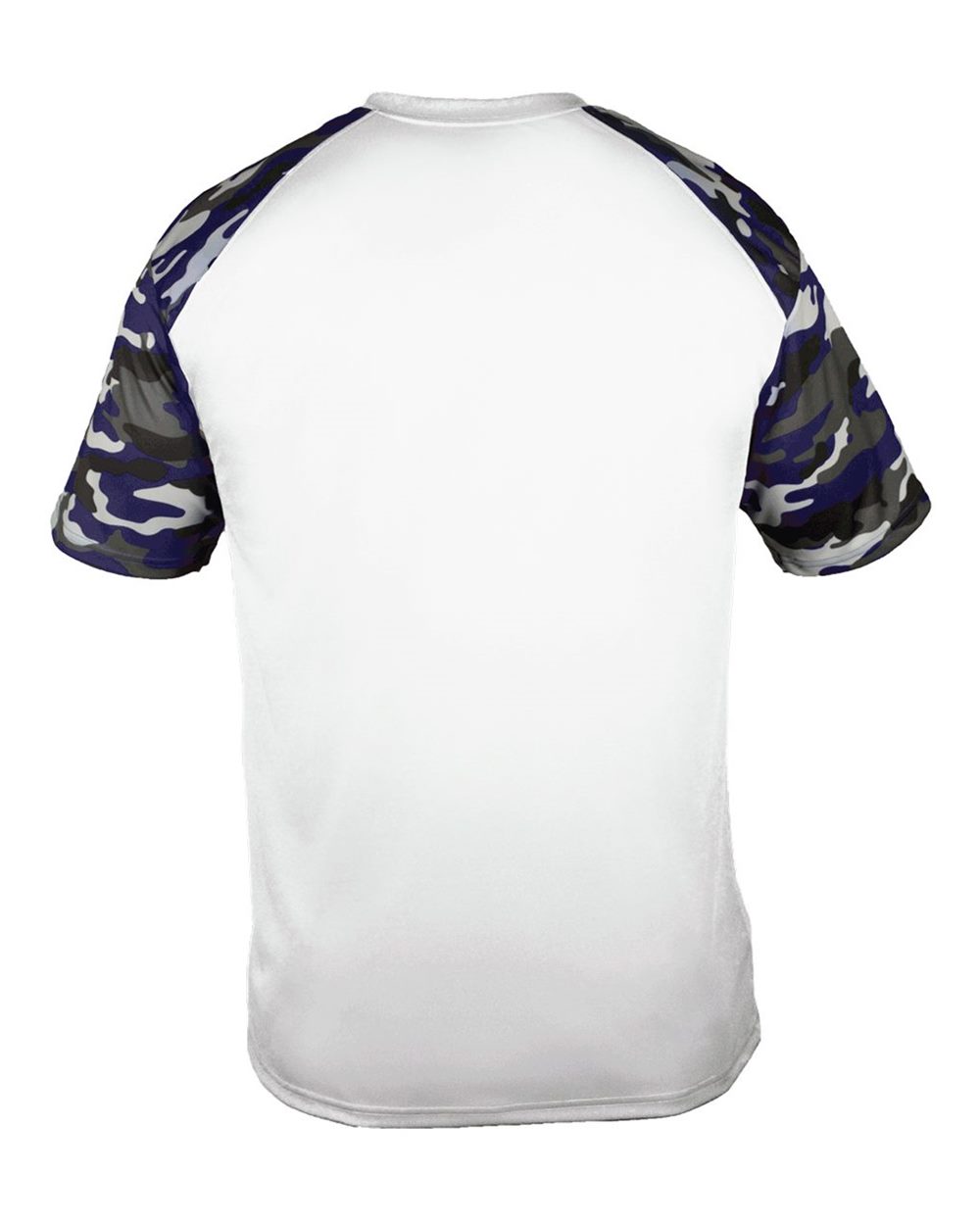 Badger 4141 Men's Camo Sport T-Shirt in White/ Navy Camo, back