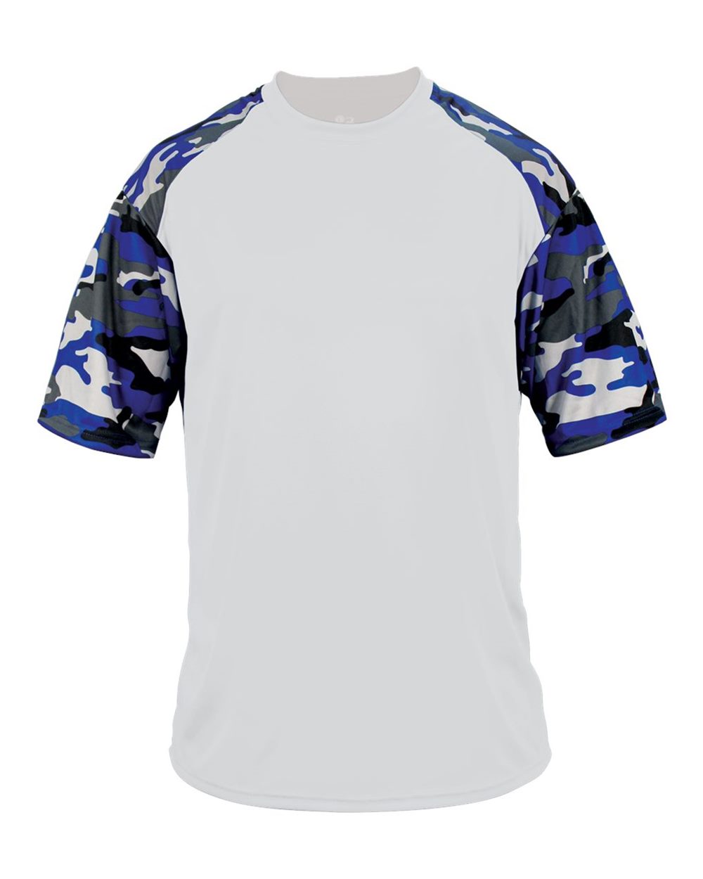 Badger 4141 Men's Camo Sport T-Shirt in White/ Royal Camo
