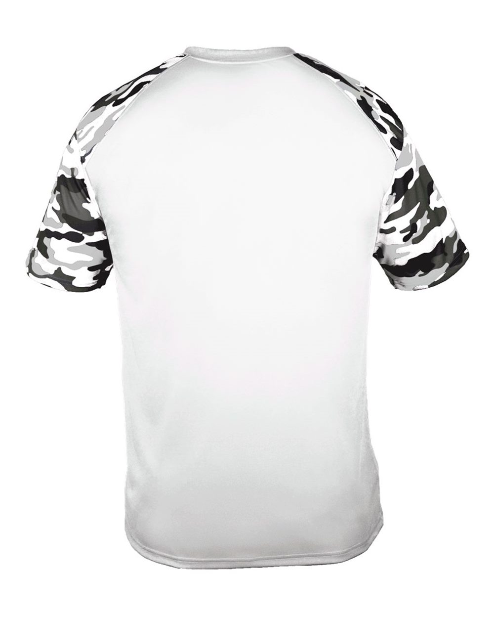 Badger 4141 Men's Camo Sport T-Shirt in White/ White Camo, back