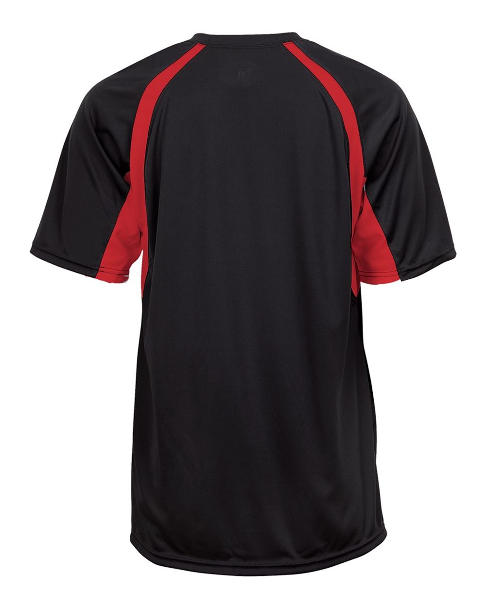 Badger 4144 Men's B-Core Hook T-Shirt in Black/ Red, back