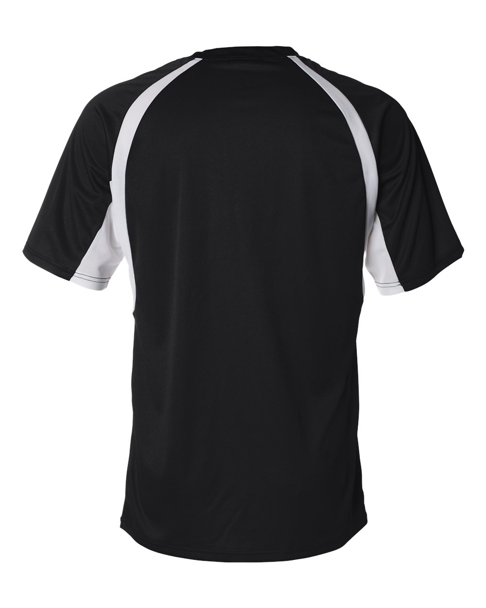 Badger 4144 Men's B-Core Hook T-Shirt in Black/ White, back