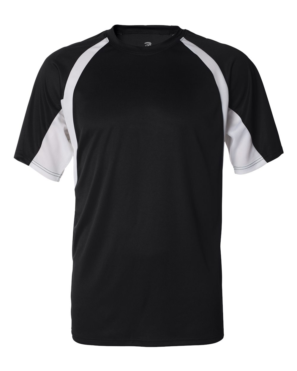 Badger 4144 Men's B-Core Hook T-Shirt in Black/ White