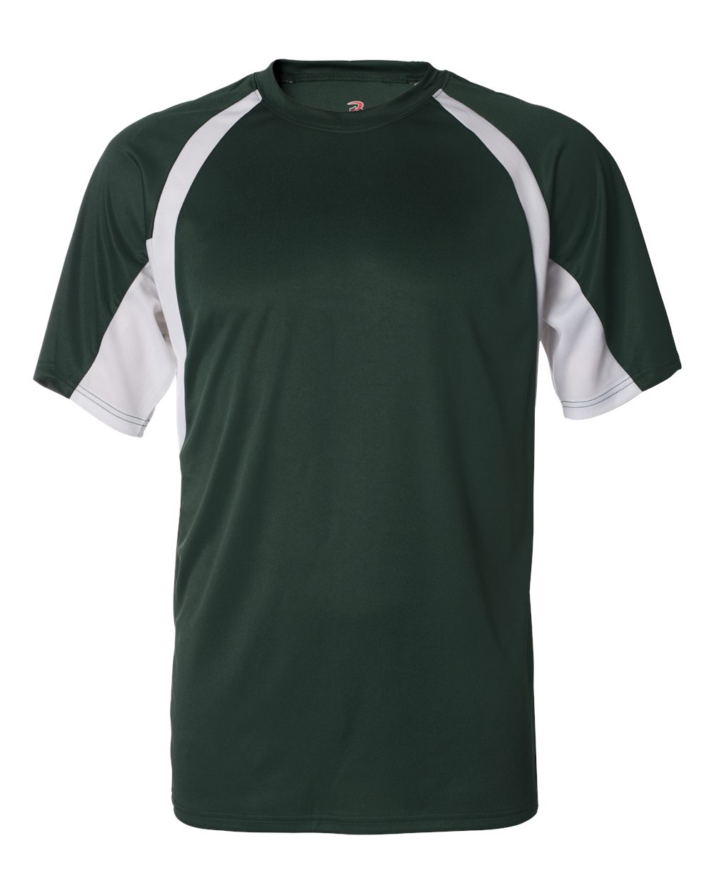 Badger 4144 Men's B-Core Hook T-Shirt in Forest/ White