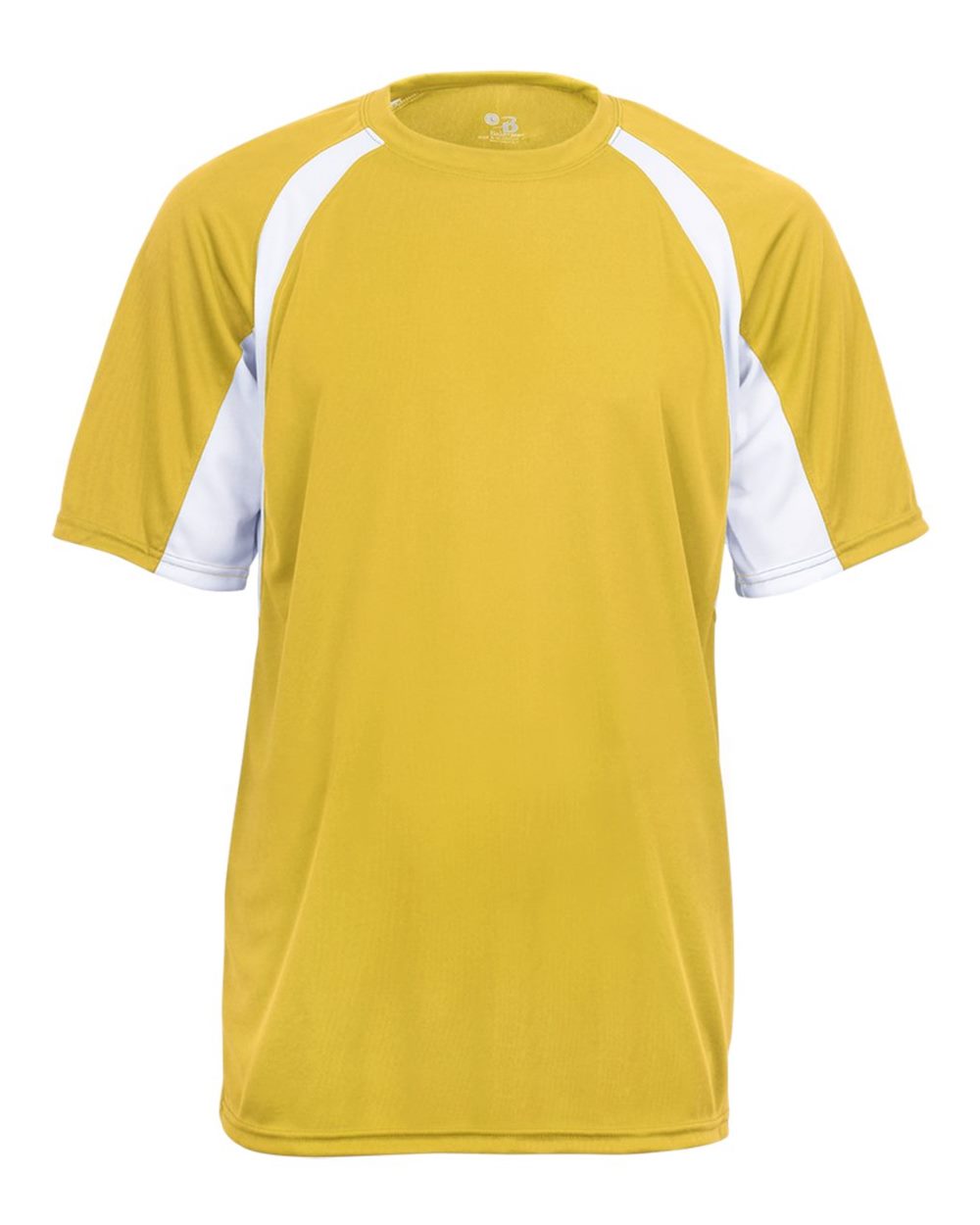Badger 4144 Men's B-Core Hook T-Shirt in Gold/ White