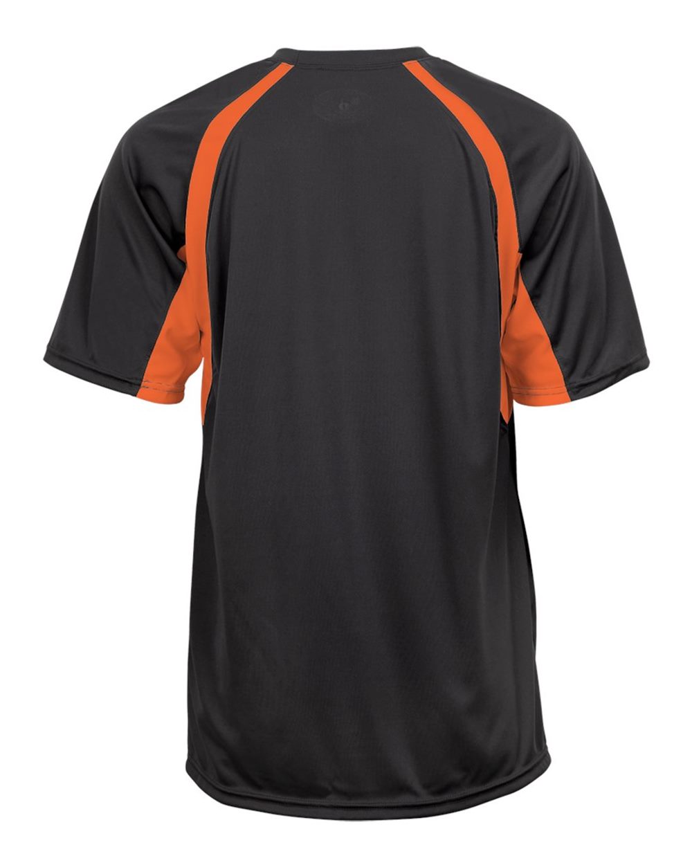 Badger 4144 Men's B-Core Hook T-Shirt in Graphite/ Safety Orange, back