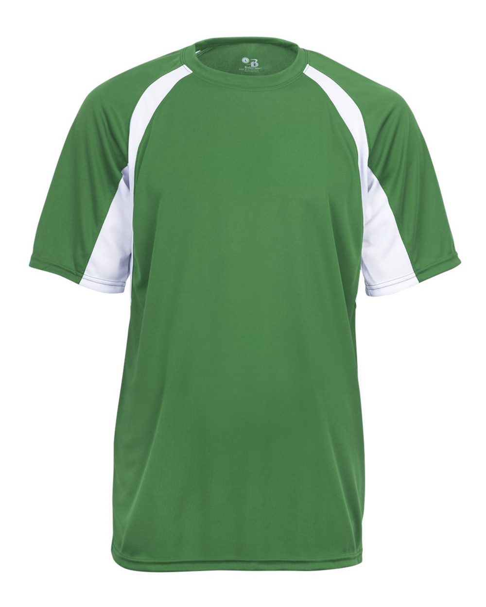 Badger 4144 Men's B-Core Hook T-Shirt in Kelly/ White