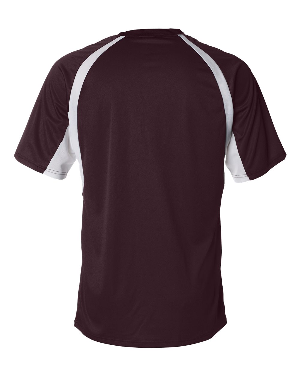 Badger 4144 Men's B-Core Hook T-Shirt in Maroon/ White, back