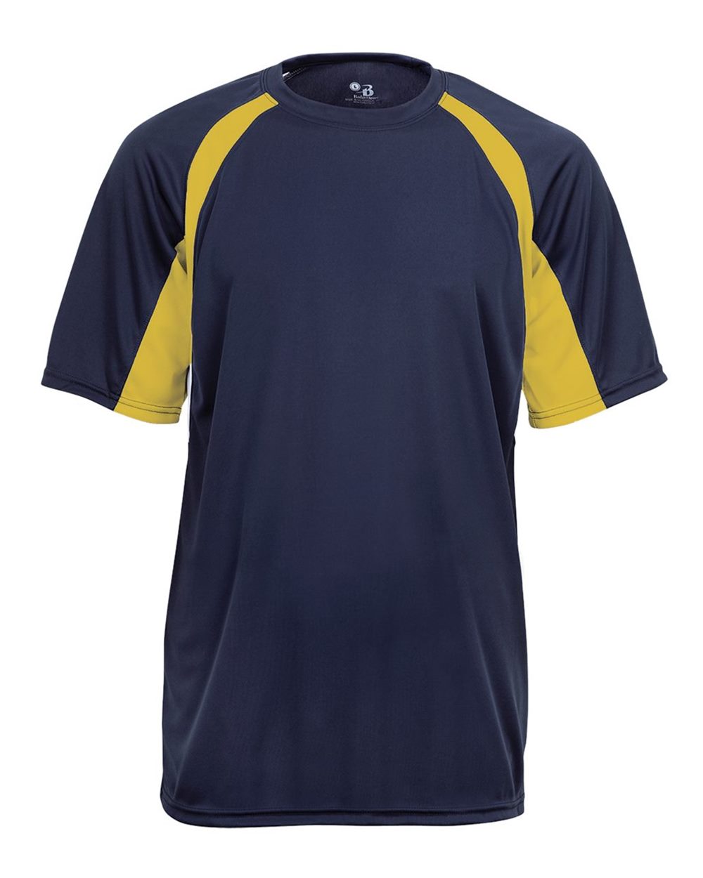 Badger 4144 Men's B-Core Hook T-Shirt in Navy/ Gold