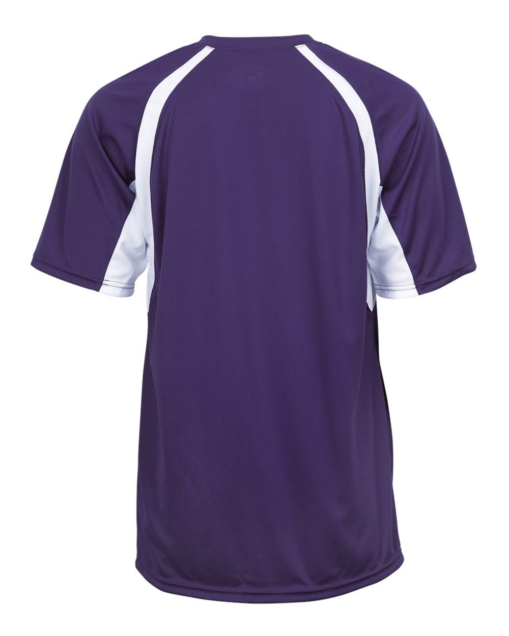 Badger 4144 Men's B-Core Hook T-Shirt in Purple/ White, back