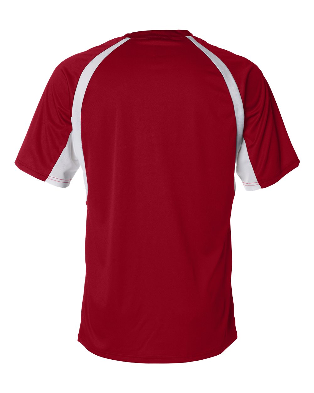 Badger 4144 Men's B-Core Hook T-Shirt in Red/ White, back