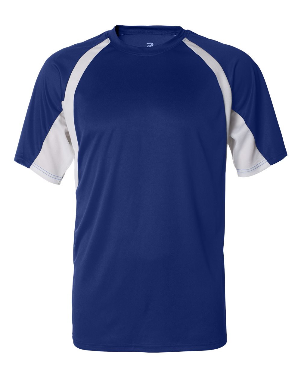 Badger 4144 Men's B-Core Hook T-Shirt in Royal/ White