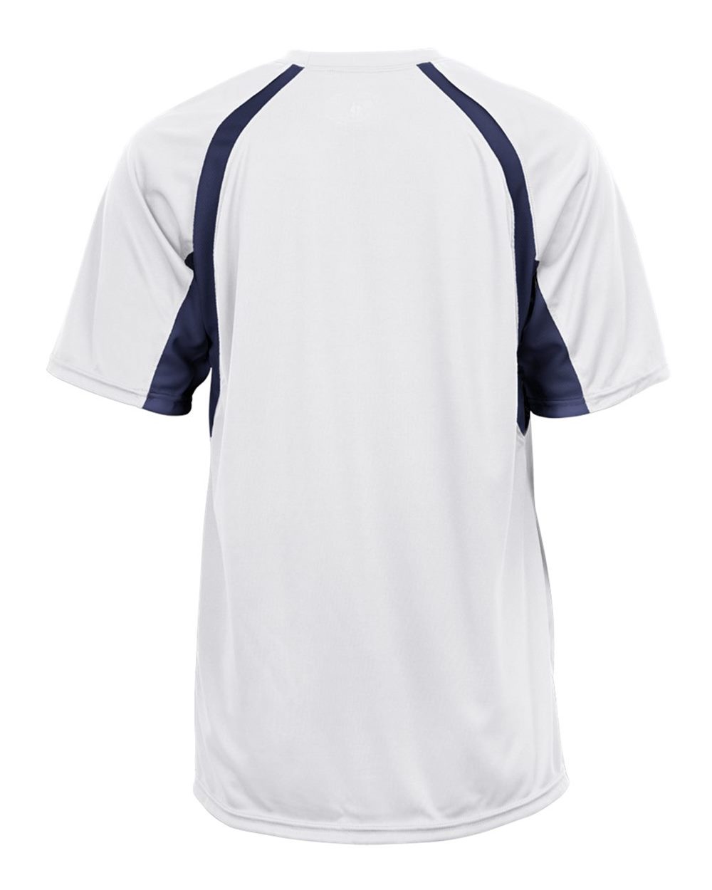 Badger 4144 Men's B-Core Hook T-Shirt in White/ Navy, back