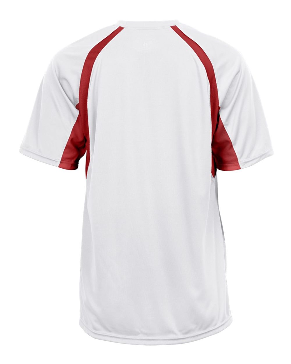 Badger 4144 Men's B-Core Hook T-Shirt in White/ Red, back