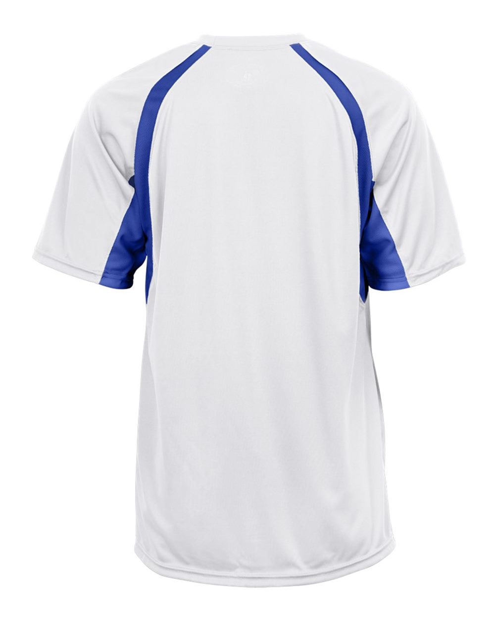 Badger 4144 Men's B-Core Hook T-Shirt in White/ Royal, back