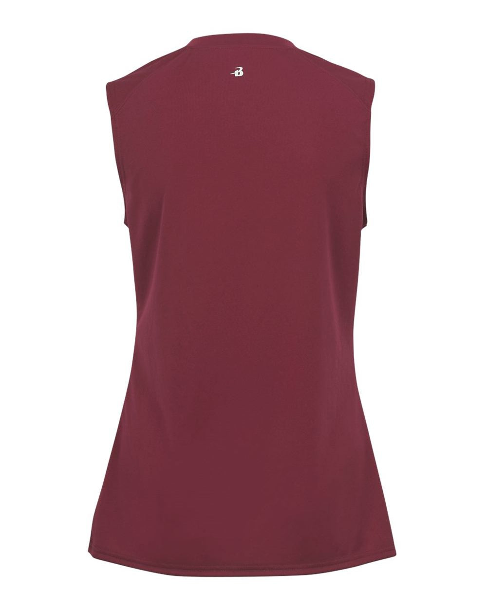 Badger 4163 Women's B-Core Sleeveless T-Shirt in Cardinal, back